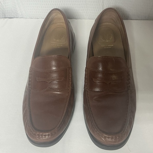 Cole Haan Other - Cole Haan Brown Leather Penny Loafers Pinch Hand Sewn Mens 11.5M Slip On Shoe